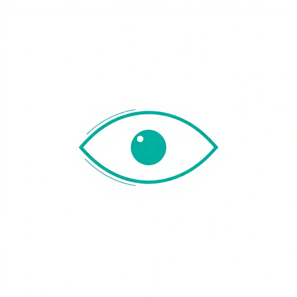 Schemat oka podkreślający ostrość wzroku